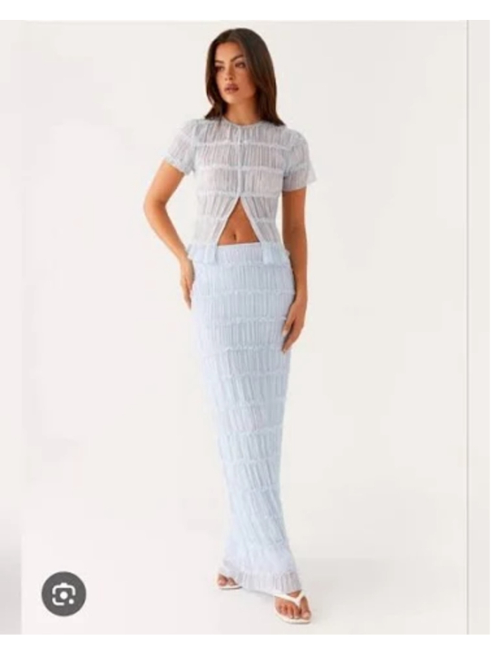 Peppermayo Daydreaming Low Rise Maxi Skirt - blue size 4